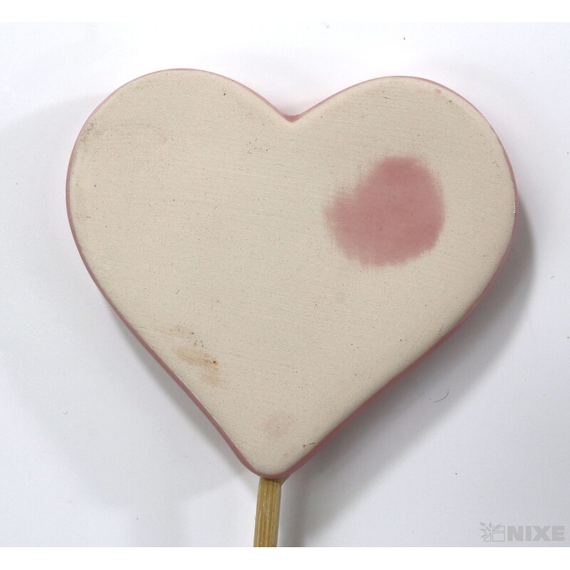 ZÁPICH SRDCE KERAMIKA 6x6x21cm*RŮŽOVÁ