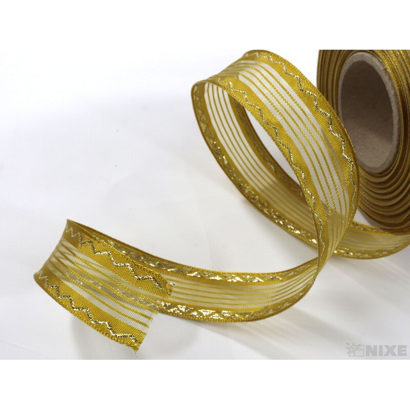 PLÁTNOVÁ STUHA DR 25mmx25m*ZLATÁ 453001