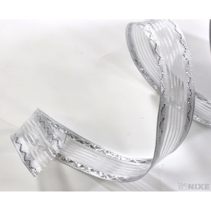 PLÁTNOVÁ STUHA DR 25mmx25m*STŘÍBRNÁ 453004