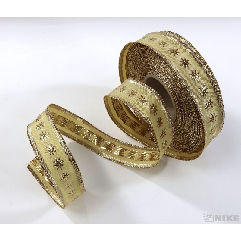 PLÁTNOVÁ STUHA DR 25mmx25m*ZLATÁ 451505