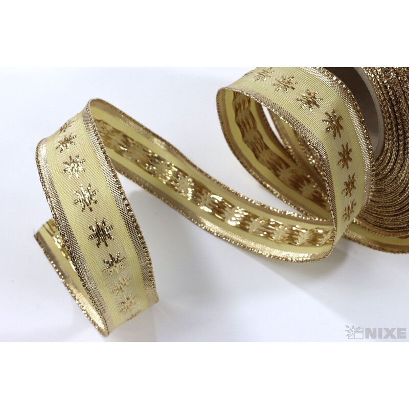 PLÁTNOVÁ STUHA DR 25mmx25m*ZLATÁ 451505