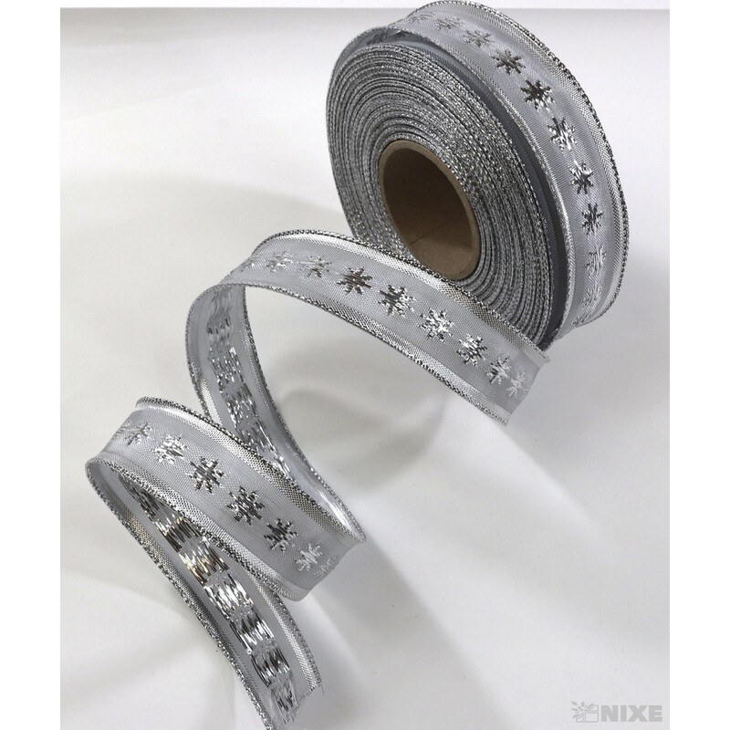 PLÁTNOVÁ STUHA DR 25mmx25m*STŘÍBRNÁ 451502