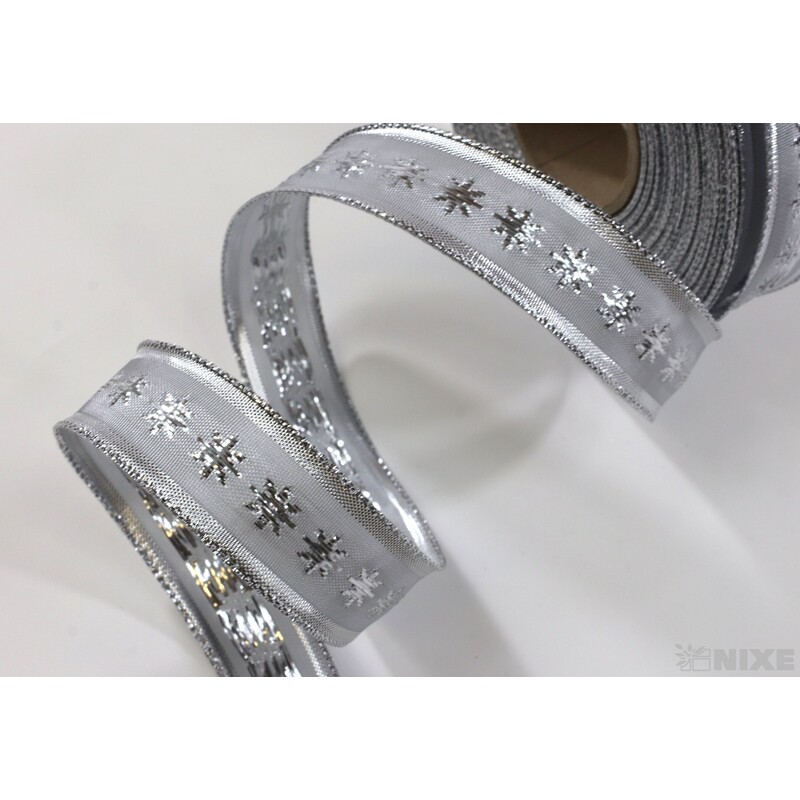 PLÁTNOVÁ STUHA DR 25mmx25m*STŘÍBRNÁ 451502