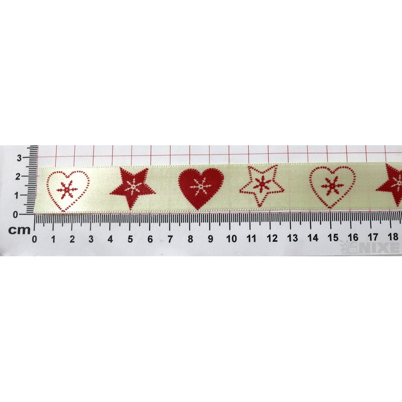 STUHA VIVIEN 25mmx25m*KRÉM.+ČERVENÁ