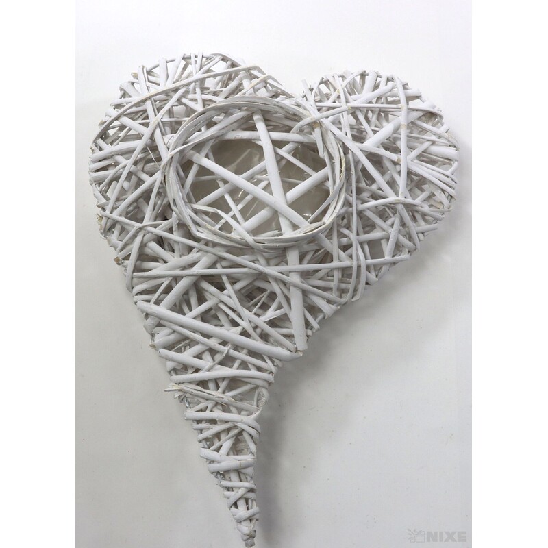 OBAL SRDCE PROUTÍ 30x40x05cm*BÍLÁ