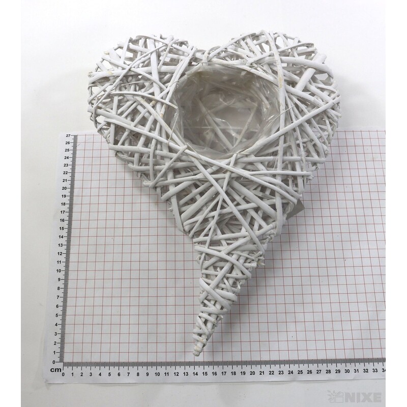 OBAL SRDCE PROUTÍ 30x40x05cm*BÍLÁ