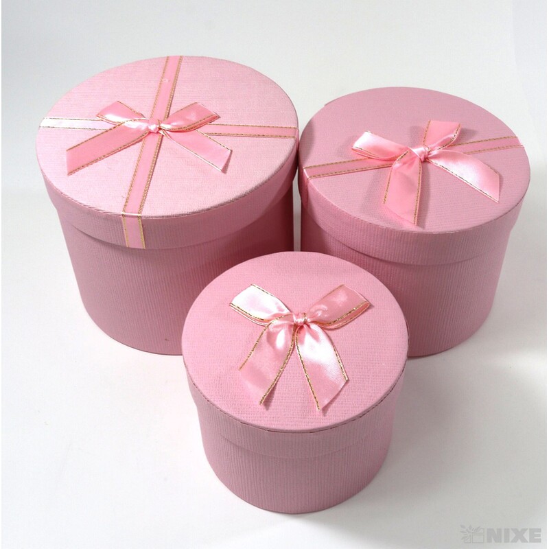 KRABICE pr. 14x11cm 12x10 10x08*RŮŽOVÁ