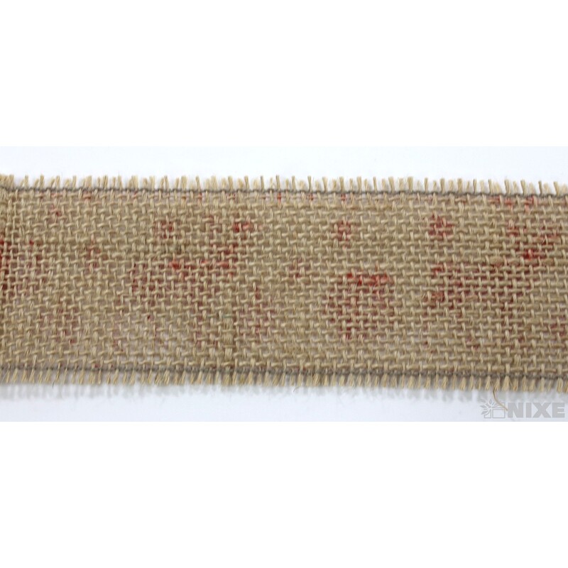 STUHA JUTA JELEN 45mmx4,5m*PŘÍRODNÍ+ČERVENÁ