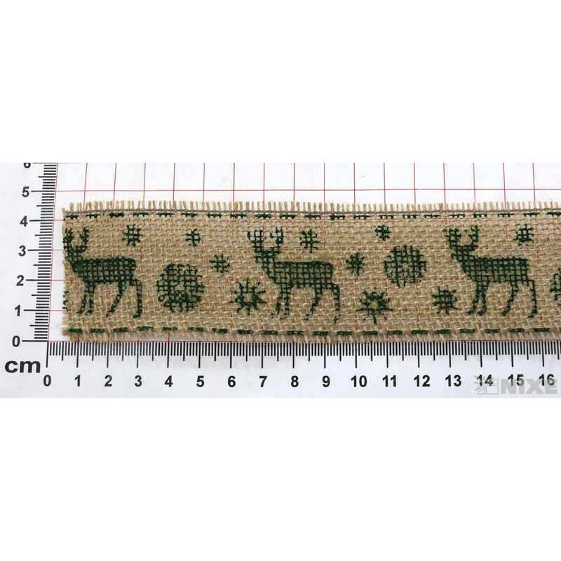 STUHA JUTA JELEN 45mmx4,5m*PŘÍRODNÍ+ZELENÁ