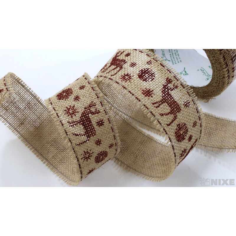 STUHA JUTA JELEN 45mmx4,5m*PŘÍRODNÍ+HNĚDÁ