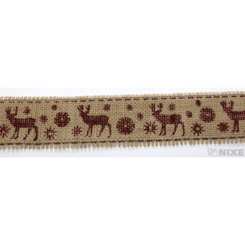 STUHA JUTA JELEN 45mmx4,5m*PŘÍRODNÍ+HNĚDÁ