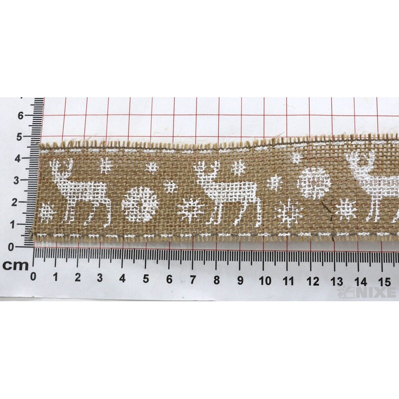 STUHA JUTA JELEN 45mmx4,5m*PŘÍRODNÍ+BÍLÁ