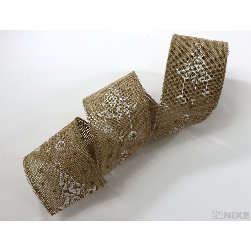 STUHA JUTA STROMEČEK 80mmx4,5m*PŘÍRODNÍ+BÍLÁ