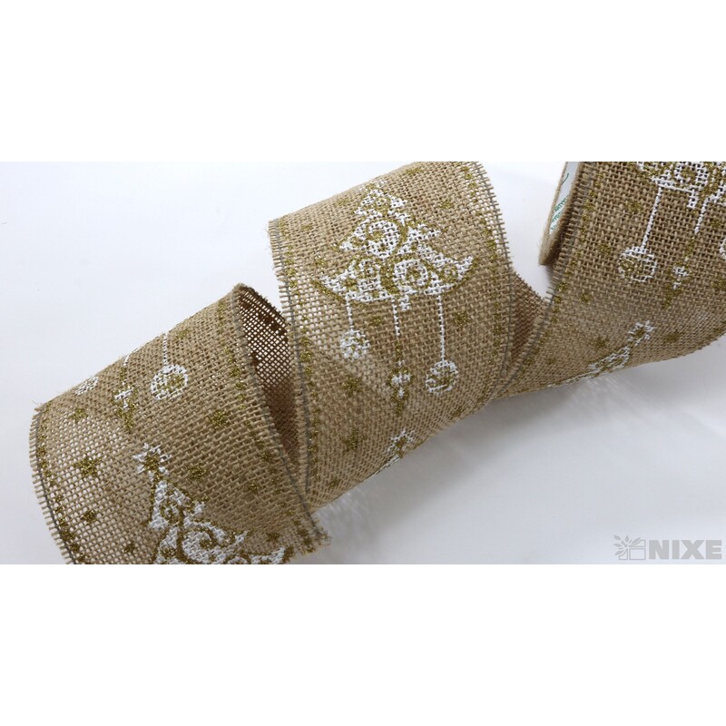 STUHA JUTA STROMEČEK 80mmx4,5m*PŘÍRODNÍ+BÍLÁ