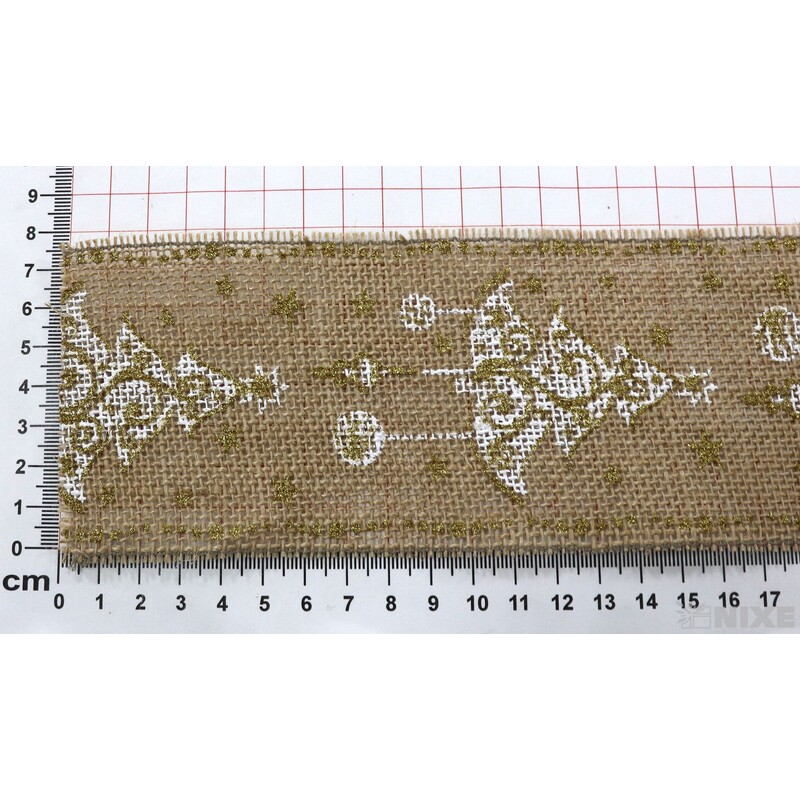 STUHA JUTA STROMEČEK 80mmx4,5m*PŘÍRODNÍ+BÍLÁ