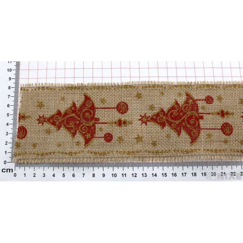 STUHA JUTA STROMEČEK 80mmx4,5m*PŘÍRODNÍ+ČERVENÁ