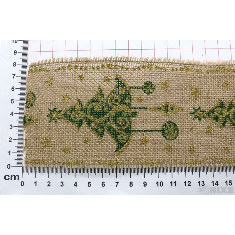 STUHA JUTA STROMEČEK 80mmx4,5m*PŘÍRODNÍ+ZELENÁ