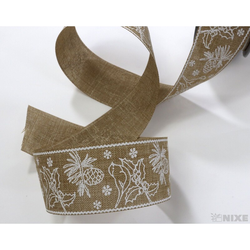 STUHA BAVLNA PTÁČEK 40mmx4,5m*PŘÍRODNÍ+BÍLÁ