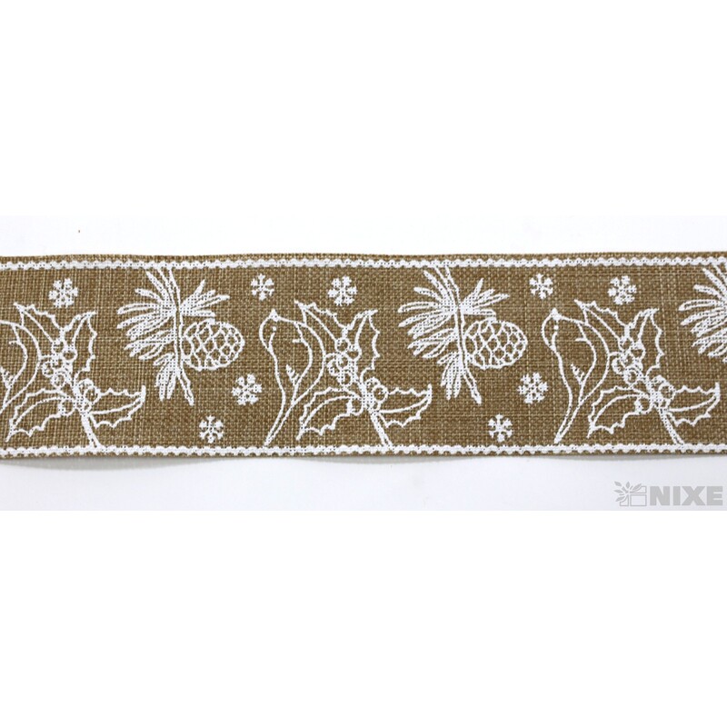 STUHA BAVLNA PTÁČEK 40mmx4,5m*PŘÍRODNÍ+BÍLÁ