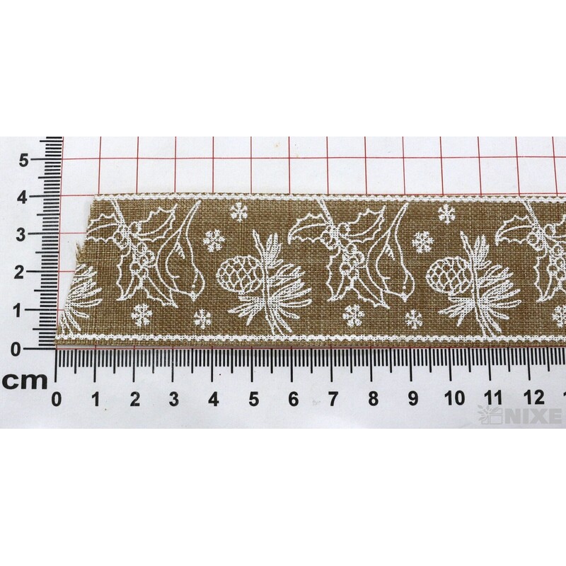 STUHA BAVLNA PTÁČEK 40mmx4,5m*PŘÍRODNÍ+BÍLÁ