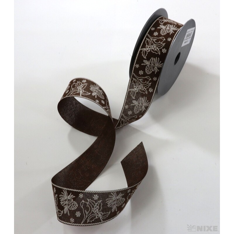 STUHA BAVLNA PTÁČEK 40mmx4,5m*HNĚDÁ+BÍLÁ