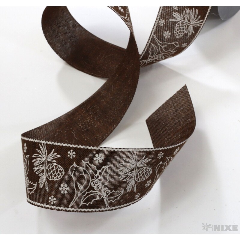 STUHA BAVLNA PTÁČEK 40mmx4,5m*HNĚDÁ+BÍLÁ