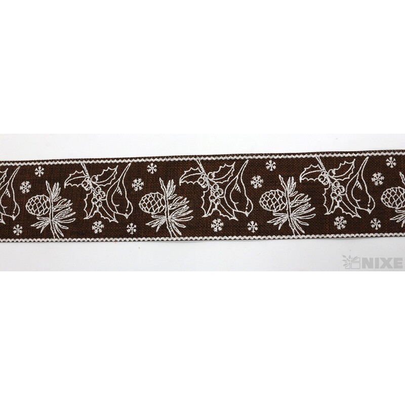 STUHA BAVLNA PTÁČEK 40mmx4,5m*HNĚDÁ+BÍLÁ