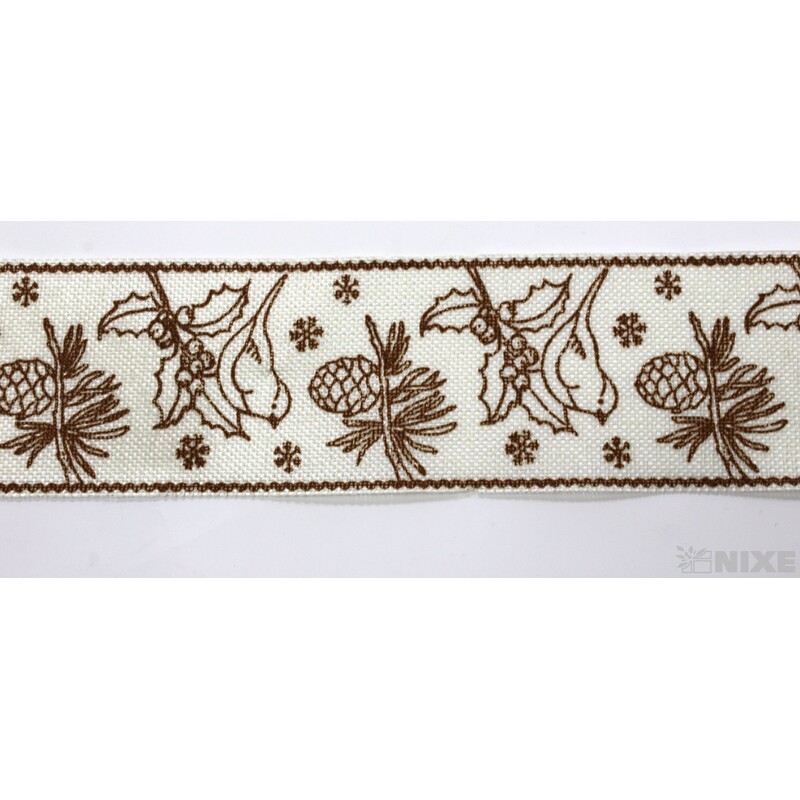 STUHA BAVLNA PTÁČEK 40mmx4,5m*BÍLÁ+HNĚDÁ