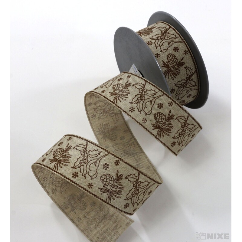 STUHA BAVLNA PTÁČEK 40mmx4,5m*PŘÍRODNÍ+HNĚDÁ