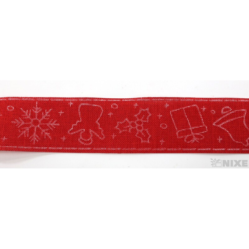 STUHA BAVLNA VÁNOCE 35mmx10m*ČERVENÁ+BÍLÁ