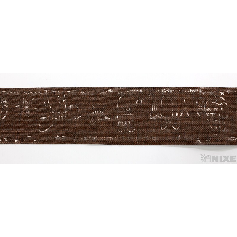 STUHA BAVLNA VÁNOCE 35mmx5m*HNĚDÁ+BÍLÁ