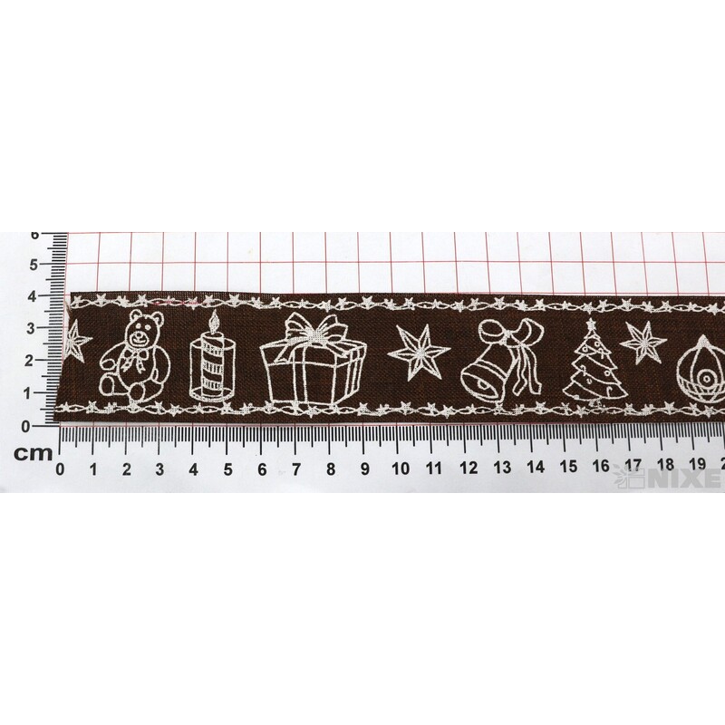 STUHA BAVLNA VÁNOCE 35mmx5m*HNĚDÁ+BÍLÁ