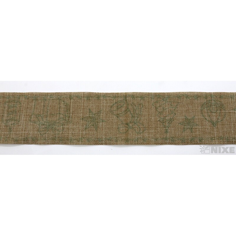 STUHA BAVLNA VÁNOCE 35mmx5m*PŘÍRODNÍ+ZELENÁ