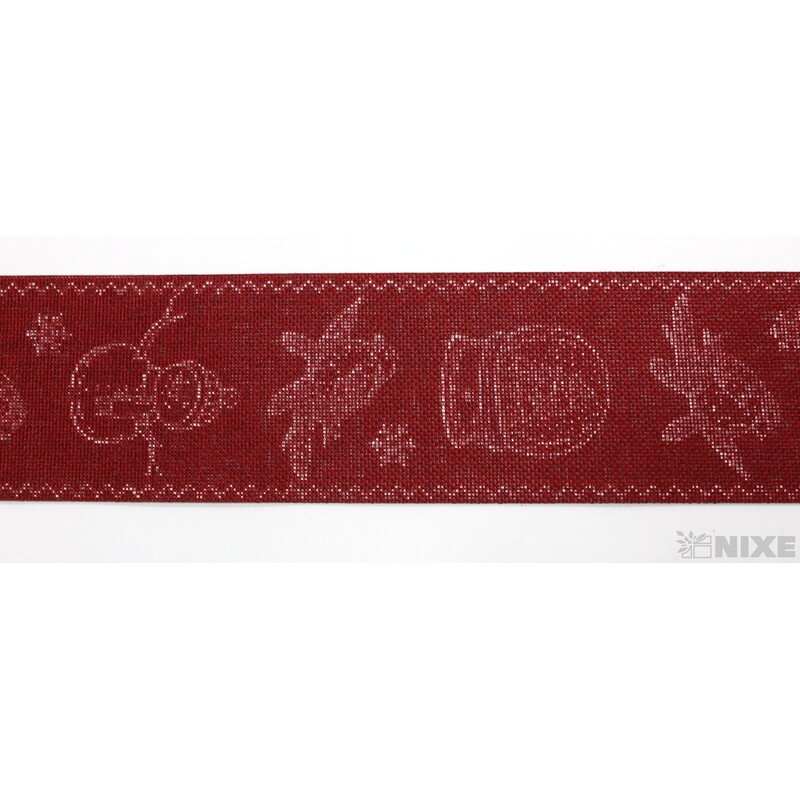 STUHA BAVLNA VÁNOCE 40mmx10m*ČERVENÁ+BÍLÁ