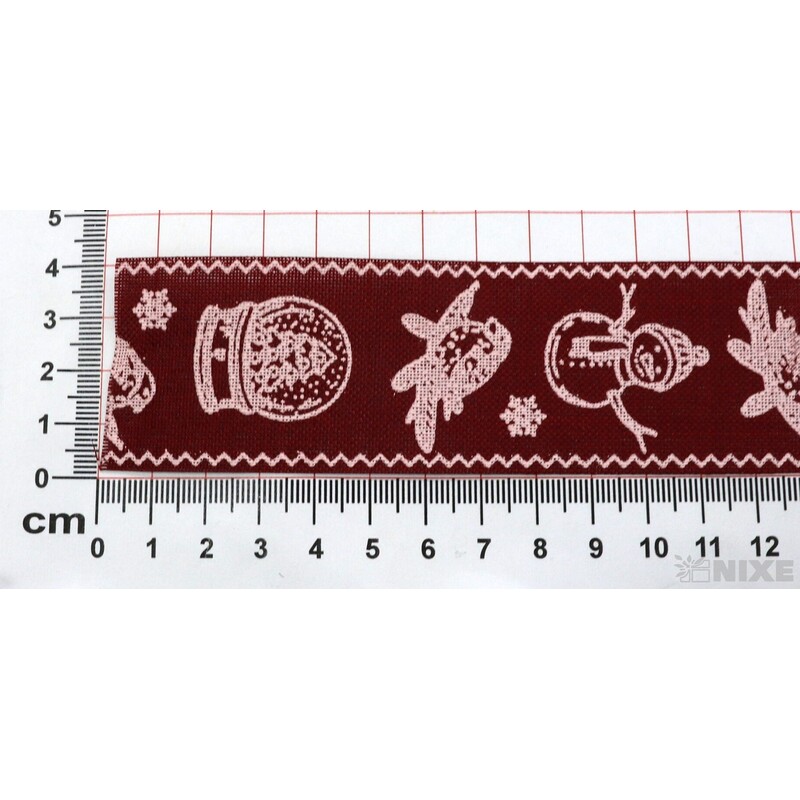 STUHA BAVLNA VÁNOCE 40mmx10m*ČERVENÁ+BÍLÁ