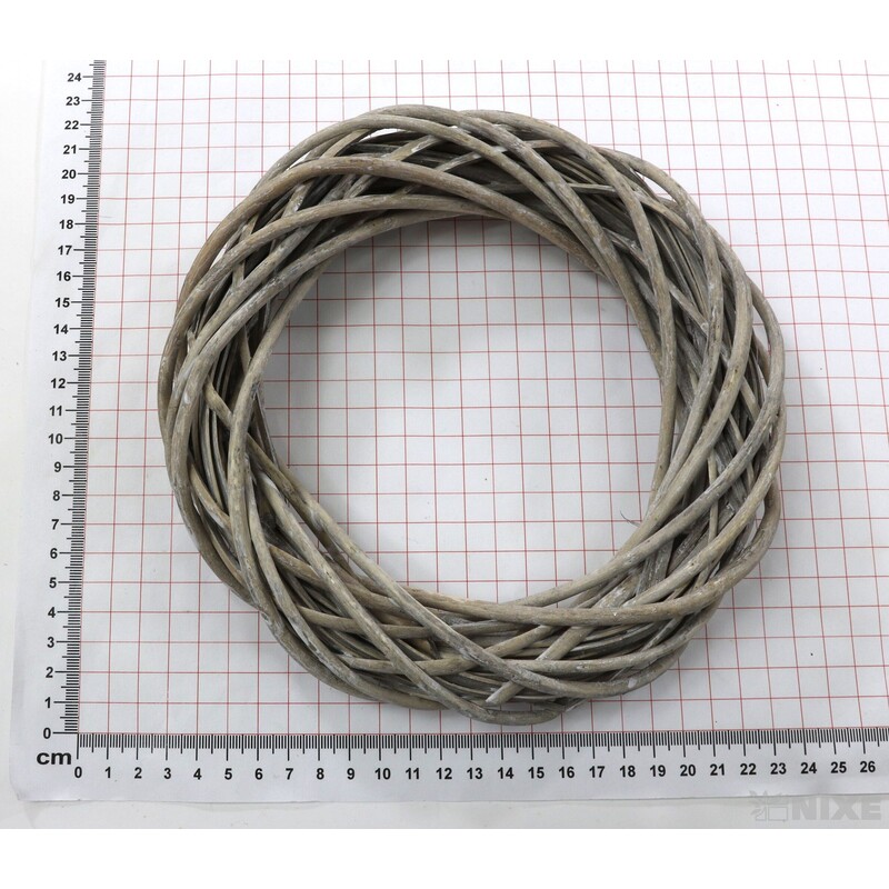 VĚNEC PROUTĚNÝ 20cm*ŠEDÁ SV.