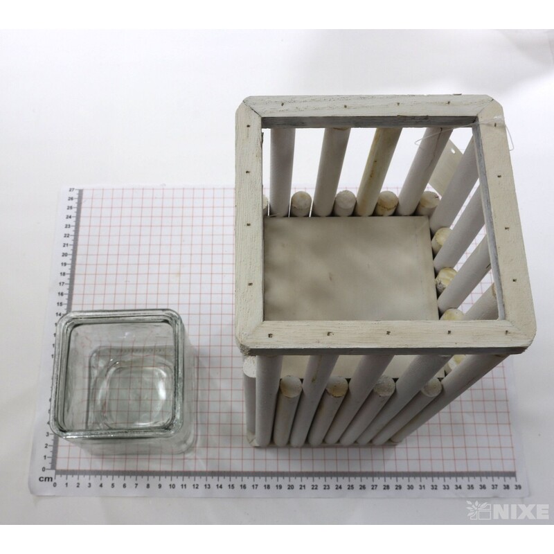 STOJAN SVÍCEN 13X32cm*BÍLÁ