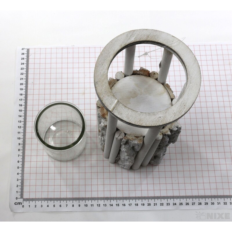 STOJAN SVÍCEN 11X24cm*BÍLÁ