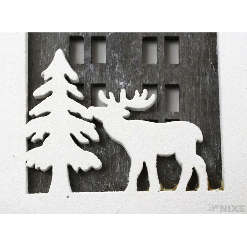 ZÁVĚS D DOMEK 5ks 7cm*BÍLÁ