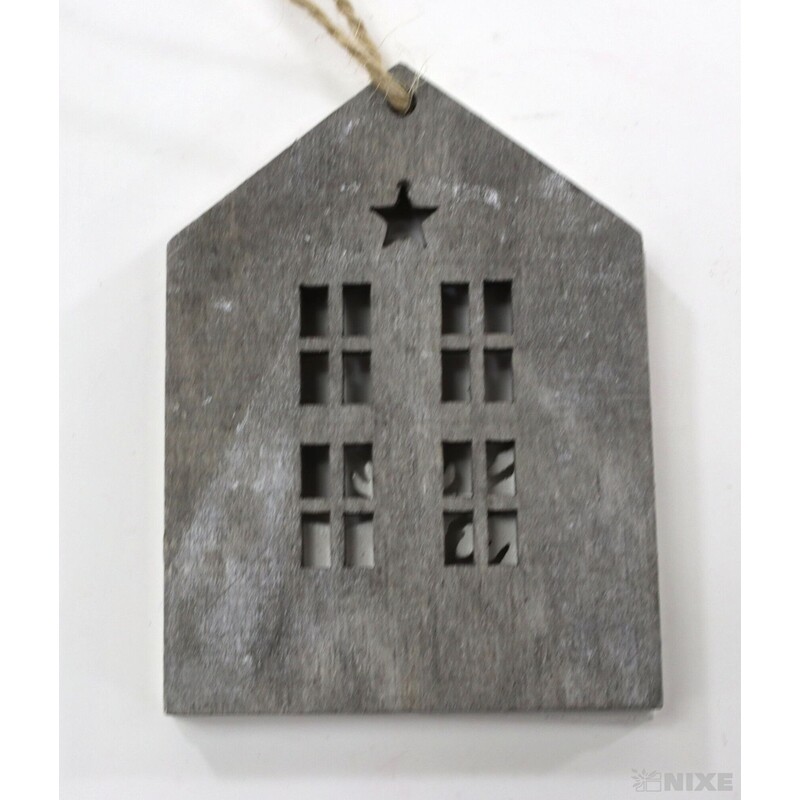 ZÁVĚS D DOMEK 5ks 7cm*BÍLÁ