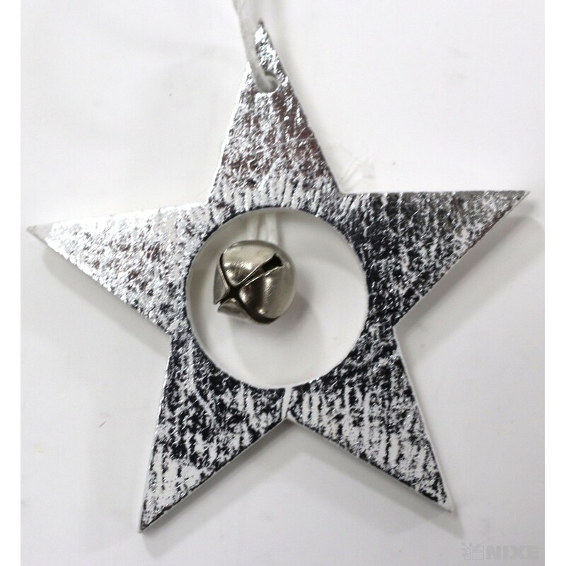 ZÁVĚS D VÁNOCE 6ks 6cm*STŘÍBRNÁ