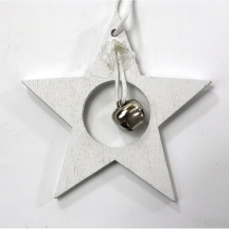 ZÁVĚS D VÁNOCE 6ks 6cm*STŘÍBRNÁ