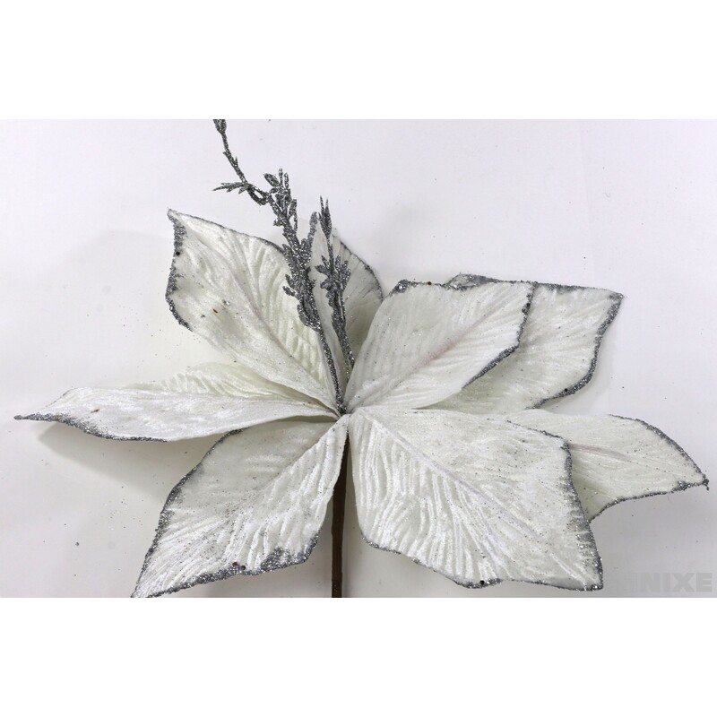 KVĚT 50cm*STŘÍBRNÁ+BÍLÁ