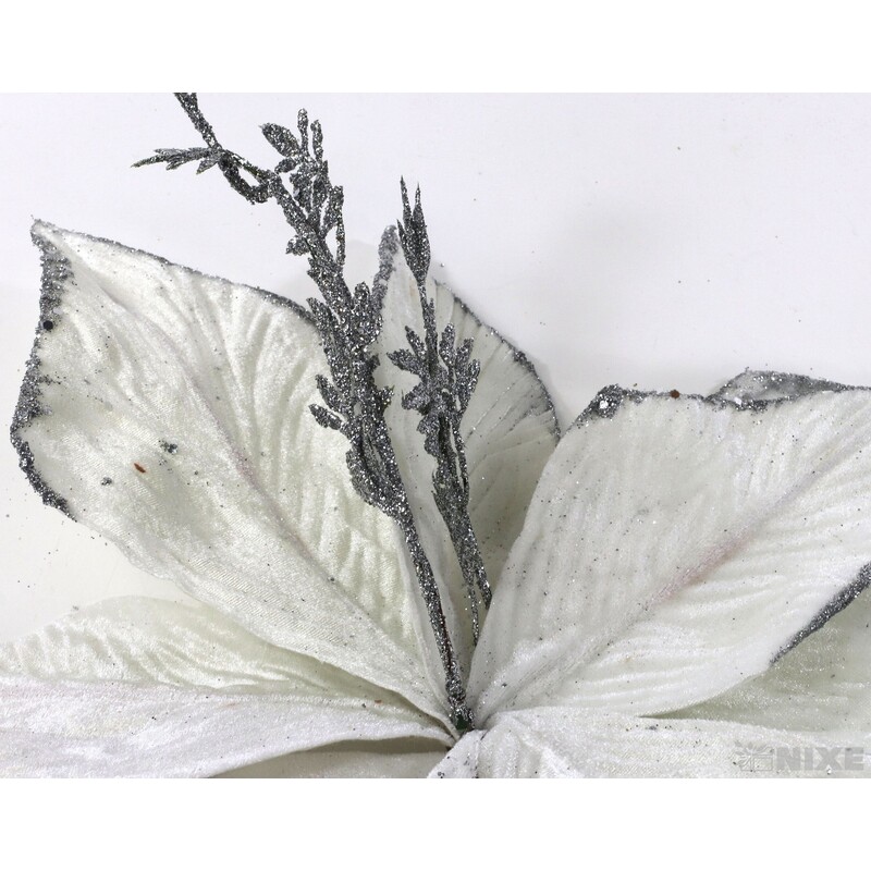 KVĚT 50cm*STŘÍBRNÁ+BÍLÁ