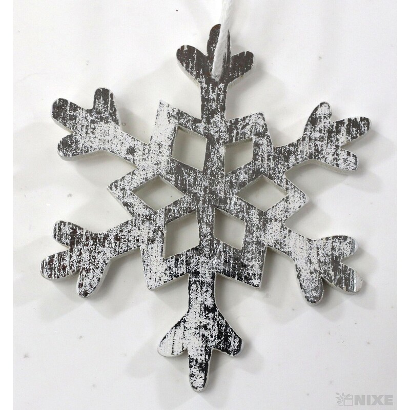 ZÁVĚS D VÁNOCE 6ks 5cm*BÍLÁ