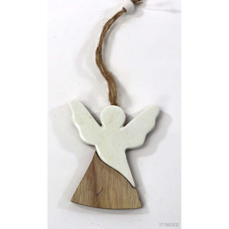 ZÁVĚS ANDĚL 7,5cm*BÍLÁ