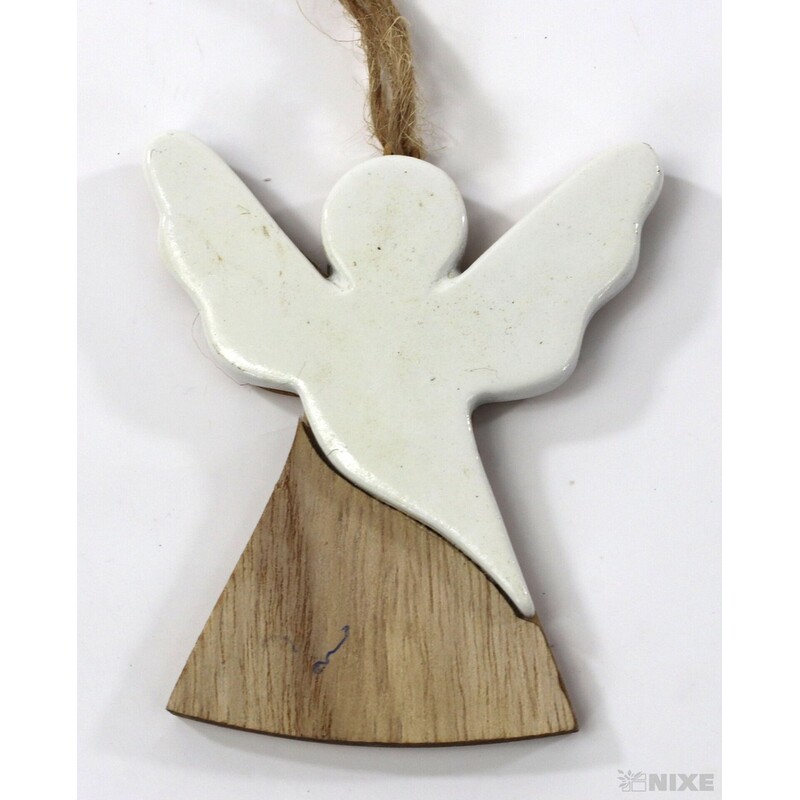 ZÁVĚS ANDĚL 7,5cm*BÍLÁ