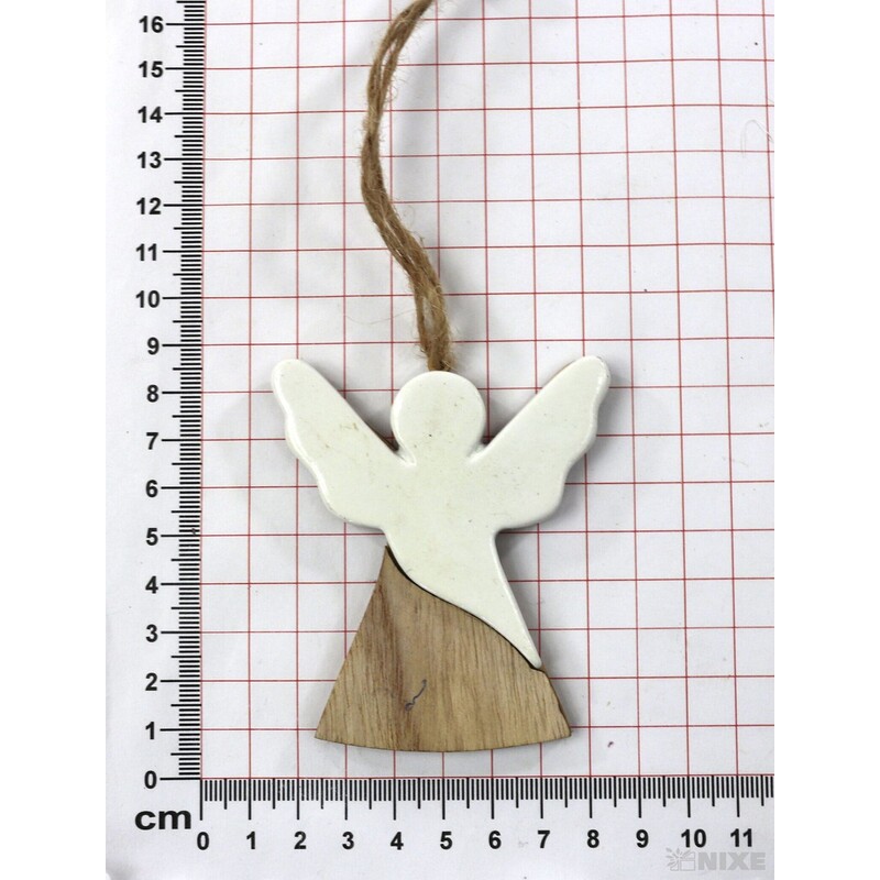 ZÁVĚS ANDĚL 7,5cm*BÍLÁ