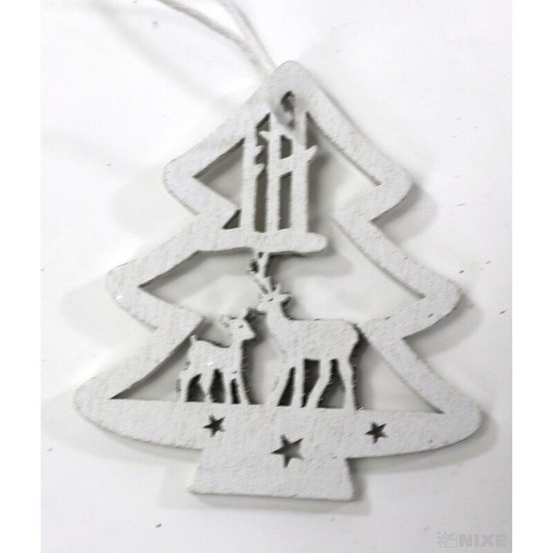 ZÁVĚS D VÁNOCE 6ks 6cm*STŘÍBRNÁ