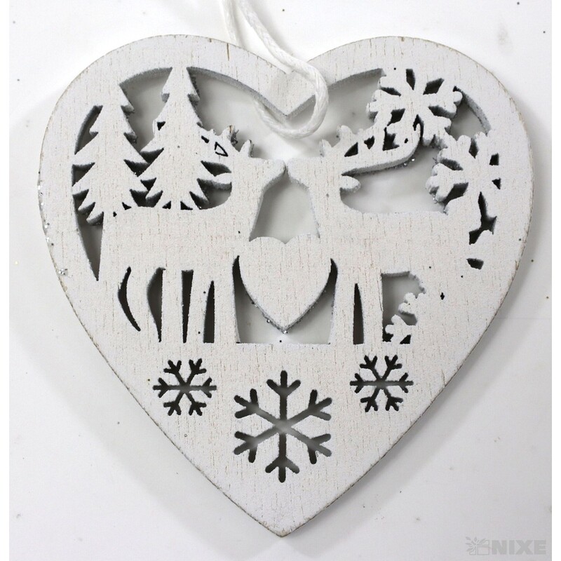 ZÁVĚS D VÁNOCE 6ks 6cm*STŘÍBRNÁ